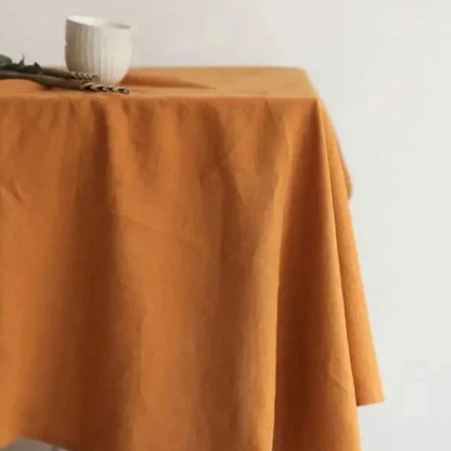 Nappe en lin unie orange