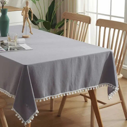 Nappe grise en coton