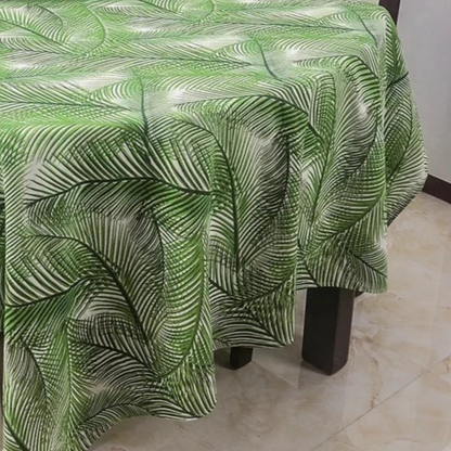 Nappe imprimée en coton lin motif Feuilles de Palmes