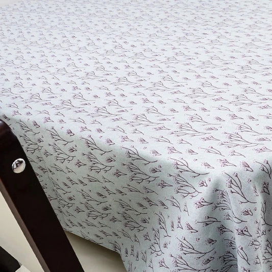 Nappe imprimée en coton lin motif Fleurs