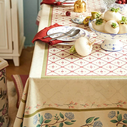 Nappe imprimée laine américaine motif pastoral