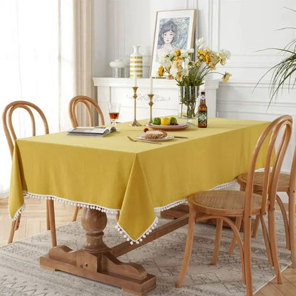 Nappe jaune en coton