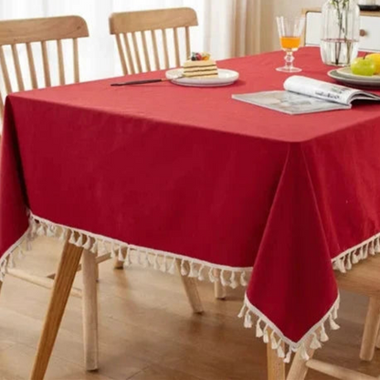 Nappe rouge en coton