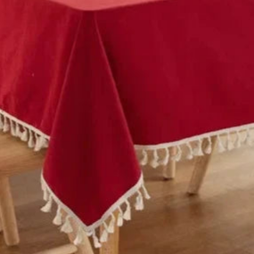 Nappe rouge en coton