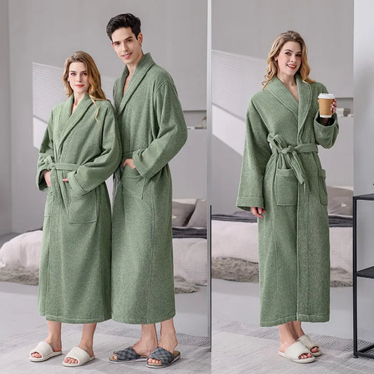 Peignoir de bain pour hommes et femmes coton