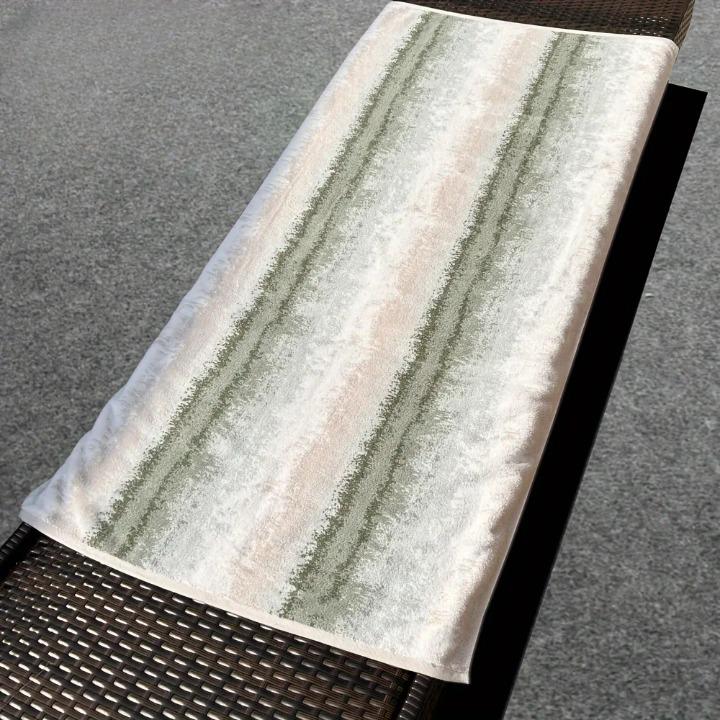 Serviette de bain en coton épais Jacquard 3 coloris (76x140)