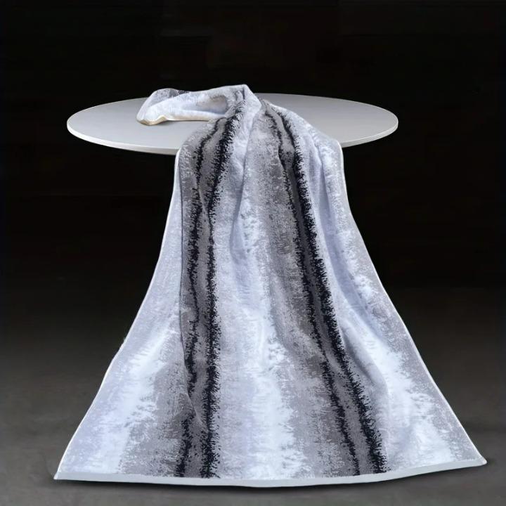 Serviette de bain en coton épais Jacquard 3 coloris (76x140)