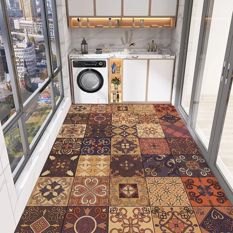 Tapis Lavable Cuisine Original Carreaux