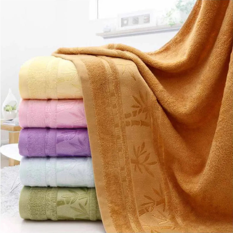 serviettes de toilettes ou bain en fibre de bambou